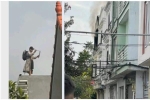 Hải Phòng: Khống chế đối tượng ngáo đá nấp trên tầng tum ngôi nhà đang cháy