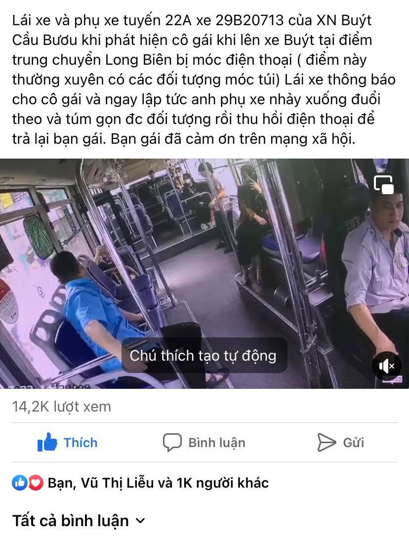 Thông tin mới vụ phụ xe 'tung cước' khống chế tên trộm điện thoại trên xe buýt ở Hà Nội