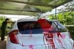 Đắk Lắk: Điều tra vụ xe ô tô của gia đình một phóng viên bị tạt sơn