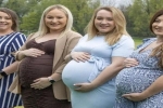 4 chị em ruột không hẹn mà cùng mang bầu gây sốt mạng xã hội