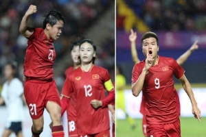 Việt Nam tính đoạt cả 2 HCV bóng đá SEA Games 32