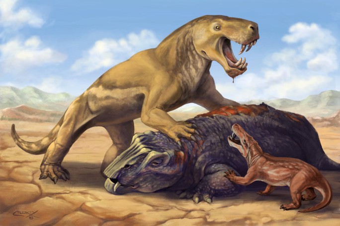 Lộ diện quái thú 252 triệu tuổi to như cọp, da tê giác, mình khủng long - Ảnh 1.