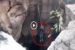 Mải chụp ảnh 'selfie', du khách trượt chân ngã xuống thác nước