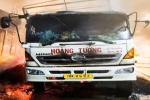 Đồng Nai: Xe tải bất ngờ bốc cháy trong đêm