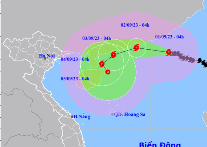 Hướng di chuyển phức tạp của bão số 3 và thời tiết các vùng dịp Lễ 2/9