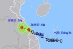 Áp thấp nhiệt đới trên đất liền từ Quảng Trị đến Thừa Thiên - Huế