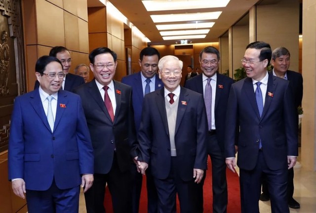 Cận cảnh Tổng Bí thư Nguyễn Phú Trọng dự kỳ họp bất thường của Quốc hội- Ảnh 7.