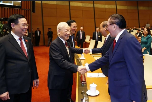 Cận cảnh Tổng Bí thư Nguyễn Phú Trọng dự kỳ họp bất thường của Quốc hội- Ảnh 9.