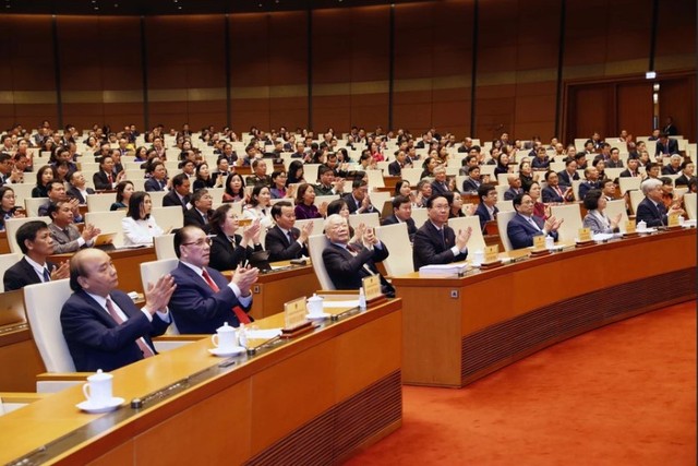 Cận cảnh Tổng Bí thư Nguyễn Phú Trọng dự kỳ họp bất thường của Quốc hội- Ảnh 11.