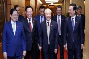 Cận cảnh Tổng Bí thư Nguyễn Phú Trọng dự kỳ họp bất thường của Quốc hội