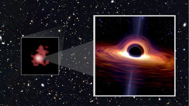 Lỗ đen quái vật 13 tỉ năm tuổi đã "chạm đến" Trái Đất- Ảnh 1.