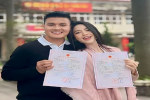 Cầu thủ Quang Hải khoe giấy đăng ký kết hôn với vợ xinh đẹp