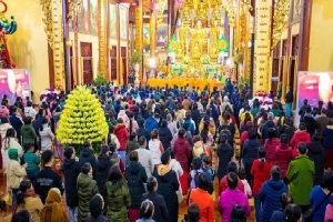 Giám sát việc tổ chức lễ hội dịp Tết Nguyên đán tại chùa Ba Vàng