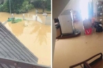 Phú Thọ: Bàn ghế giường tủ trôi… thị trấn ngập trong biển nước