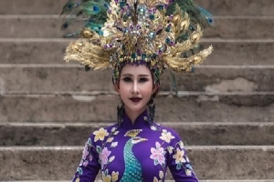 Áo dài nặng 20 kg của người đẹp Việt ở Hoa hậu châu Á Thế giới