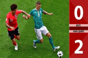 Đức 0-2 Hàn Quốc (Bảng F - World Cup 2018)