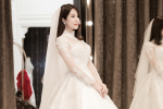 Ảnh độc quyền: Diệp Lâm Anh đẹp mong manh đi thử váy cưới trước ngày trọng đại