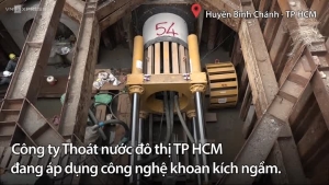 TP HCM sử dụng robot khoan ngầm làm đường ống nước thải